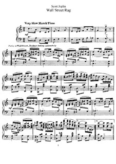 Wall Street Rag: Para Piano by Scott Joplin