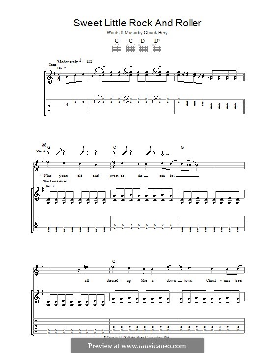 Sweet Little Rock and Roller: Para guitarra com guia by Chuck Berry