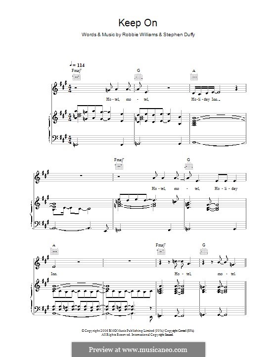 Keep on: Para vocais e piano (ou Guitarra) by Stephen Duffy