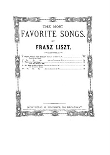 Wanderer's Night Song, S.306: Partitura piano-vocal by Franz Liszt