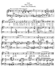 Die Lorelei, S.273: Englischer und deutscher Texte by Franz Liszt