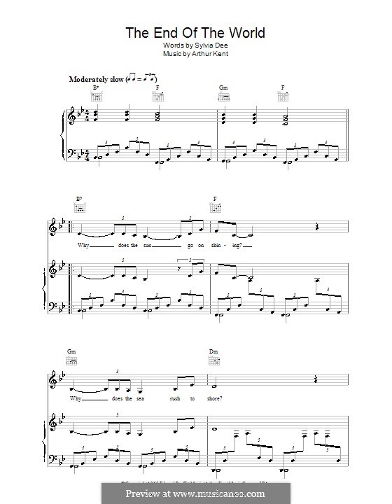 The End of the World: Para vocais e piano (ou Guitarra) by Arthur Kent