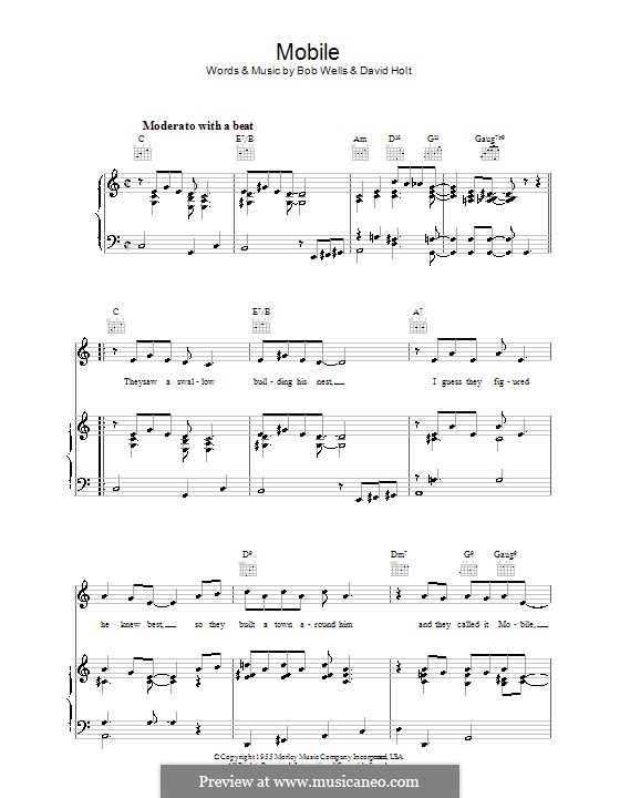 Mobile: Para vocais e piano (ou Guitarra) by David Holt