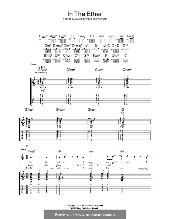In the Ether (The Who): Para guitarra com guia by Peter Townshend
