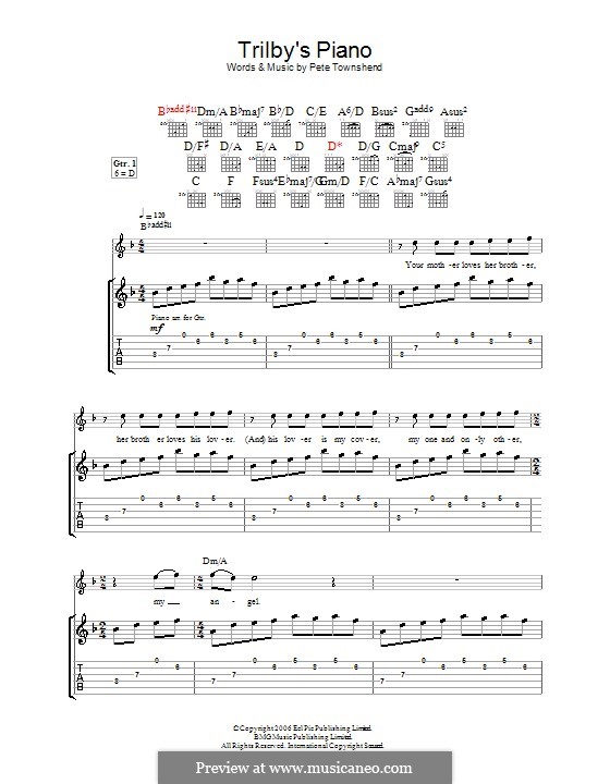 Trilby's Piano (The Who): Para guitarra com guia by Peter Townshend