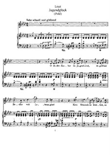 Jugendglück, S.323: Jugendglück by Franz Liszt