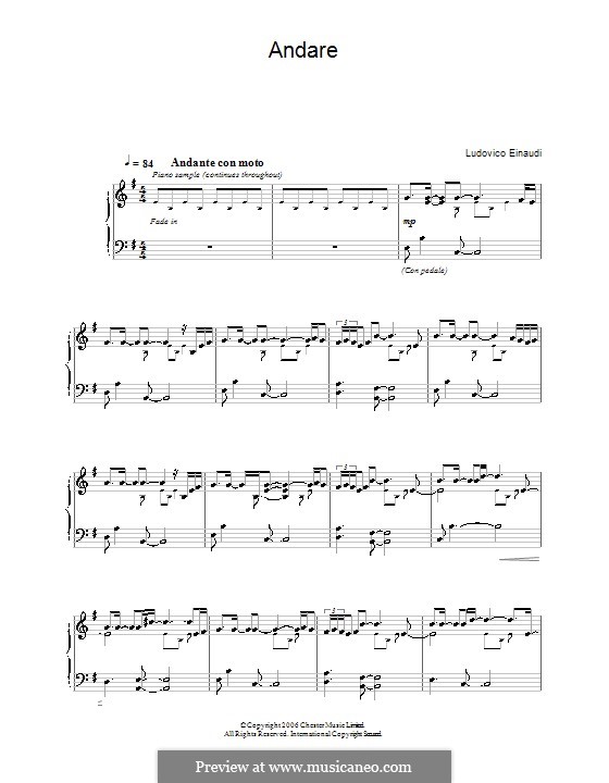 Andare: Para Piano by Ludovico Einaudi