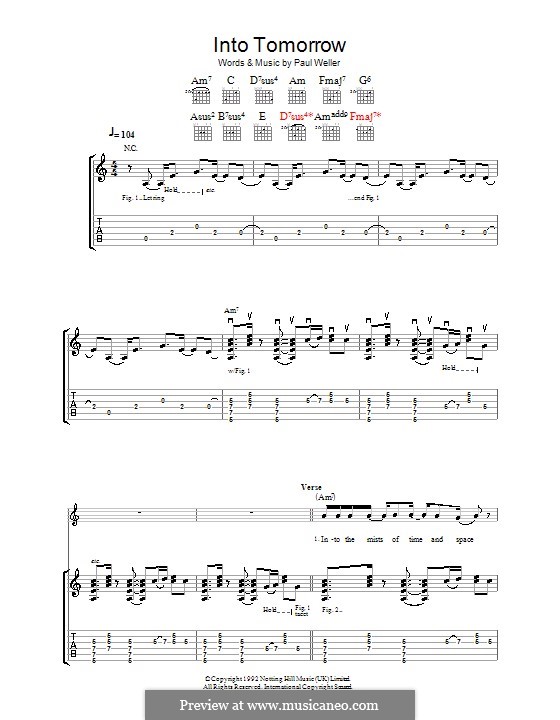 Into Tomorrow: Para guitarra com guia by Paul Weller