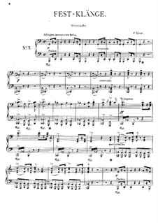 Symphonic Poem No.7 'Festklänge', for Piano Four Hands, S.595: Symphonic Poem No.7 'Festklänge', for Piano Four Hands by Franz Liszt