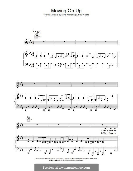 Moving On Up (M People): Para vocais e piano (ou Guitarra) by Mike Pickering, Paul Heard