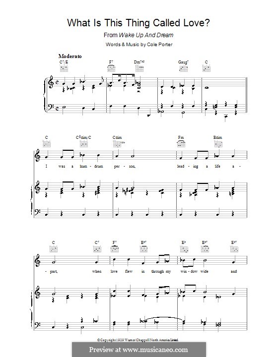 What Is This Thing Called Love?: Para vocais e piano (ou Guitarra) by Cole Porter