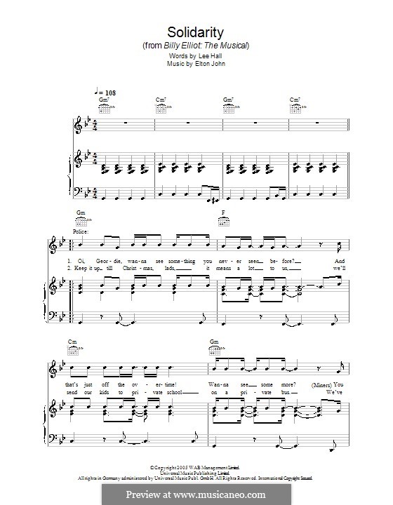 Solidarity: Para vocais e piano (ou Guitarra) by Elton John