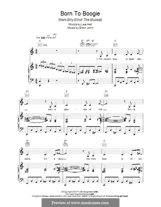 Born to Boogie: Para vocais e piano (ou Guitarra) by Elton John