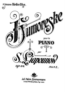 Humoresque, Op.34: Humoresque by Sergei Lyapunov