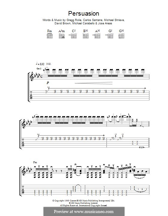 Persuasion (Santana): Para guitarra com guia by Gregg Rolie