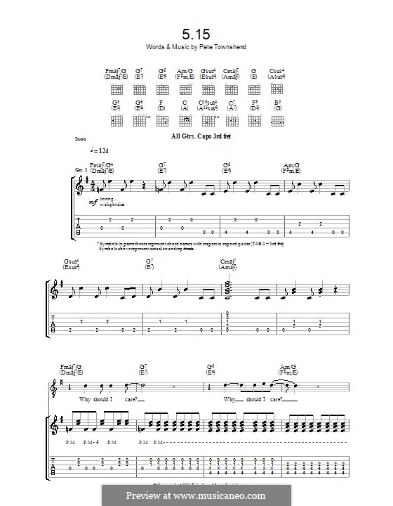 5:15 (The Who): Para guitarra com guia by Peter Townshend