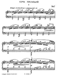 Seven Preludes, Op.6: Para Piano by Sergei Lyapunov