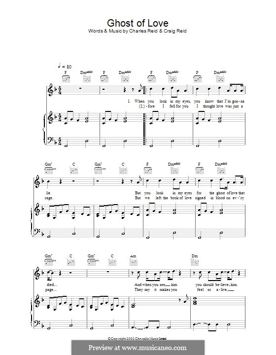 Ghost of Love (The Proclaimers): Para vocais e piano (ou Guitarra) by Charles Reid, Craig Reid