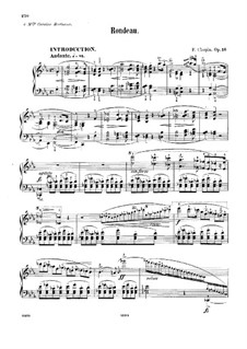 Rondo in E Flat Major, Op.16: Para Piano by Frédéric Chopin