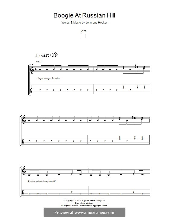 Boogie at Russian Hill: Para guitarra com guia by John Lee Hooker