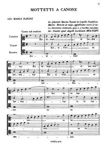 Mottetti a Canone: Mottetti a Canone by Giovanni Maria Nanino