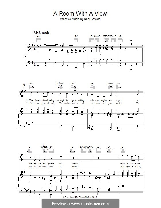 A Room with a View: Para vocais e piano (ou Guitarra) by Noel Coward