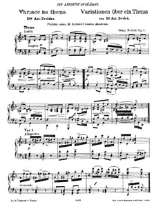 Variations on Theme by A. Dvořák, Op.1: Variations on Theme by A. Dvořák by Oskar Nedbal