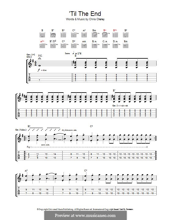 'Til the End (The Living End): Para guitarra com guia by Chris Cheney