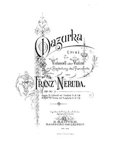 Mazurka No.6, Op.70: Mazurka No.6 by Franz Neruda