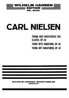 Theme with Variations, Op.40: Theme with Variations by Carl Nielsen