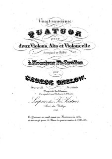 String Quartet No.29 in D Minor, Op.55: partes by Georges Onslow