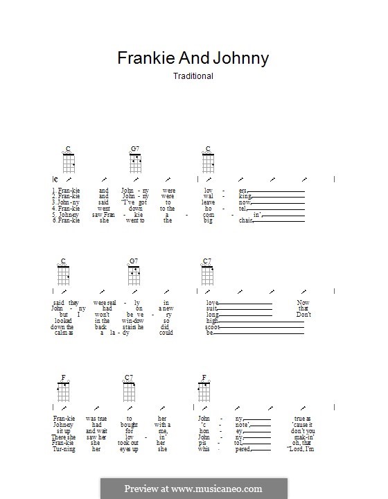 Frankie and Johnny: ukulele com parte dedilhada by folklore