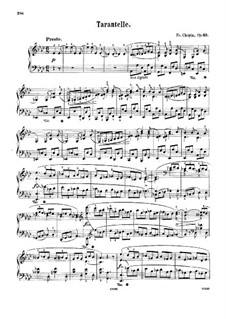 Tarantella in A Flat Major, Op.43: Para Piano by Frédéric Chopin