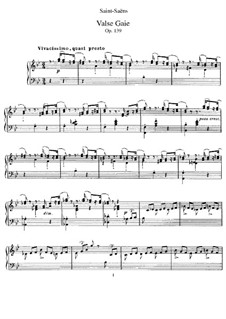 Valse gaie, Op.139: Para Piano by Camille Saint-Saëns