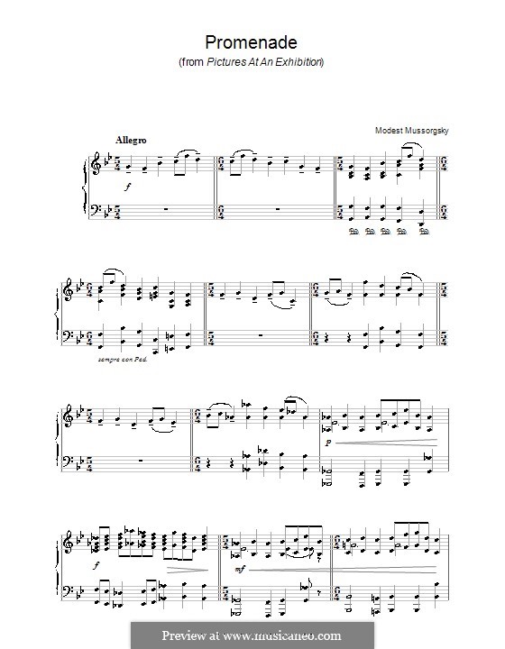 Promenade I: Para Piano by Modest Mussorgsky