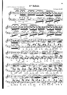 Ballade No.4 in F Minor, Op.52: Para Piano by Frédéric Chopin