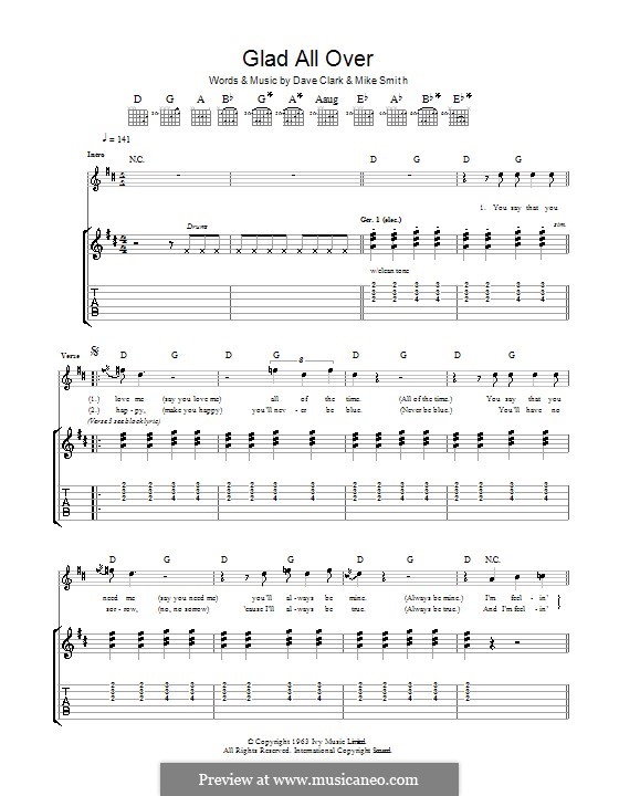 Glad All Over (The Dave Clark Five): Para guitarra com guia by Dave Clark, Larry Michael  Smith