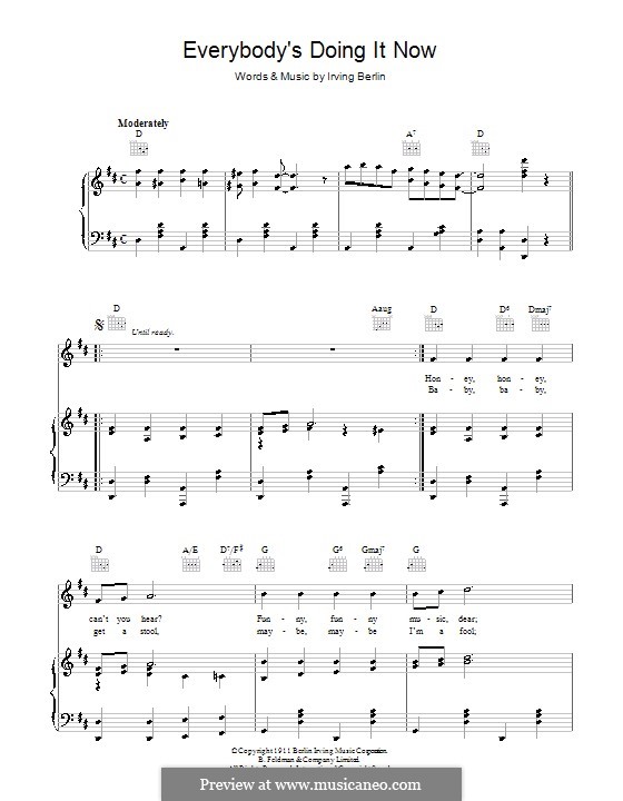 Everybody's Doing It (Now): Para vocais e piano (ou Guitarra) by Irving Berlin
