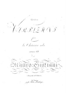 Eight Variations for Guitar, Op.6: For a single performer by Mauro Giuliani