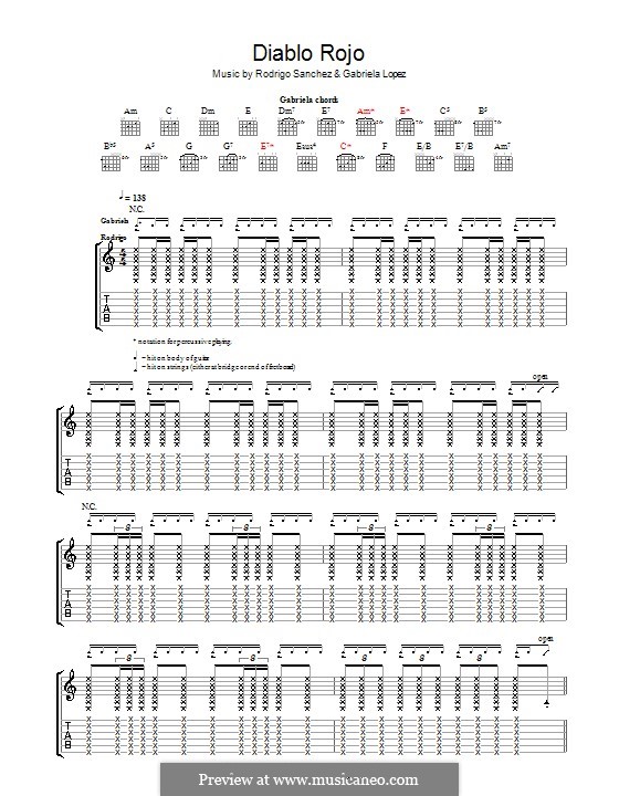 Diablo Rojo: Para guitarra com guia by Gabriela Lopez, Rodrigo Sánchez