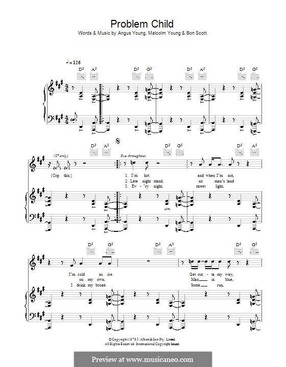 Problem Child Acds Problem Child (AC/DC) por A. Young, B. Scott, M. Young em músicaNeo