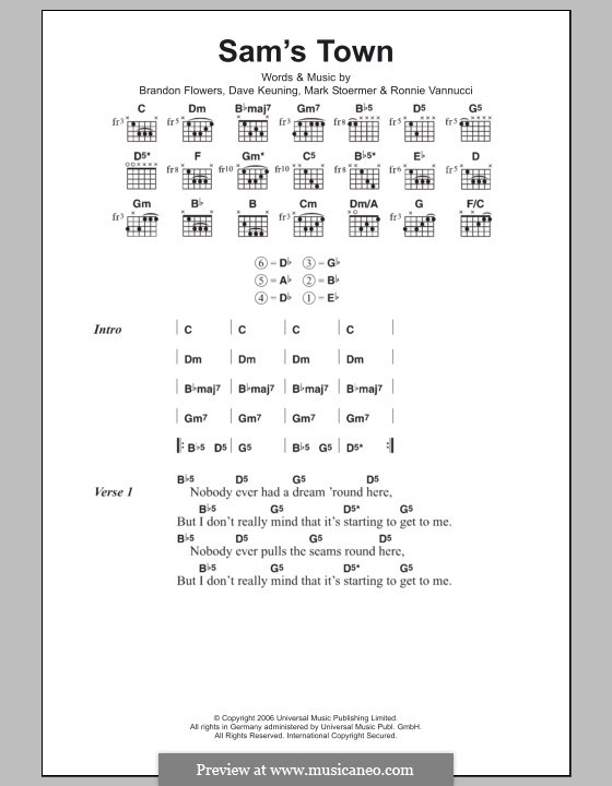 Sam's Town (The Killers): Letras e Acordes by Brandon Flowers, Dave Keuning, Mark Stoermer, Ronnie Vannucci