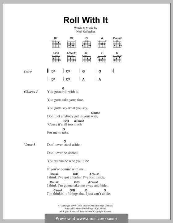 Roll with it (Oasis): Letras e Acordes by Noel Gallagher