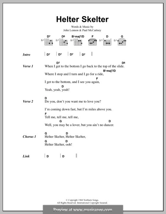 Helter Skelter (The Beatles): Letras e Acordes by John Lennon, Paul McCartney