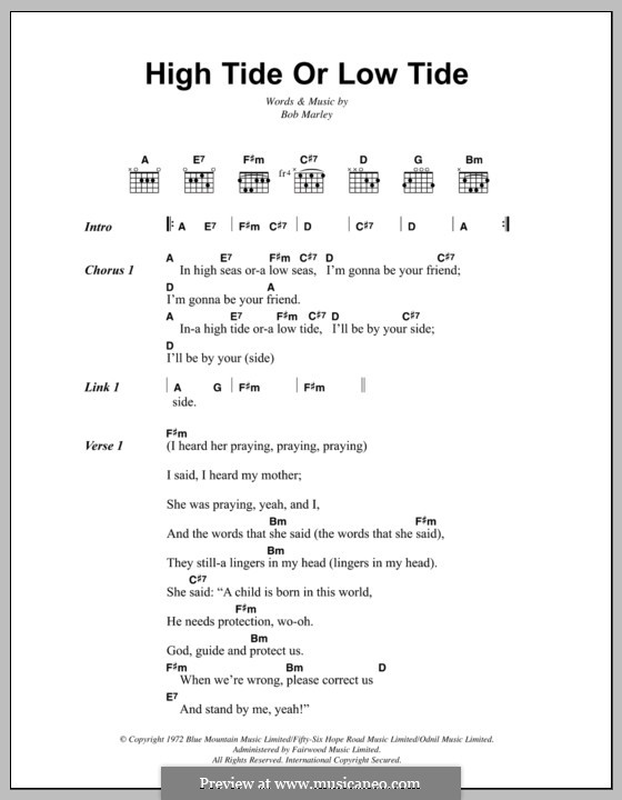 High Tide or Low Tide: Letras e Acordes by Bob Marley