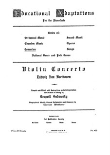 Concerto for Violin and Orchestra in D Major, Op.61: versão para piano by Ludwig van Beethoven