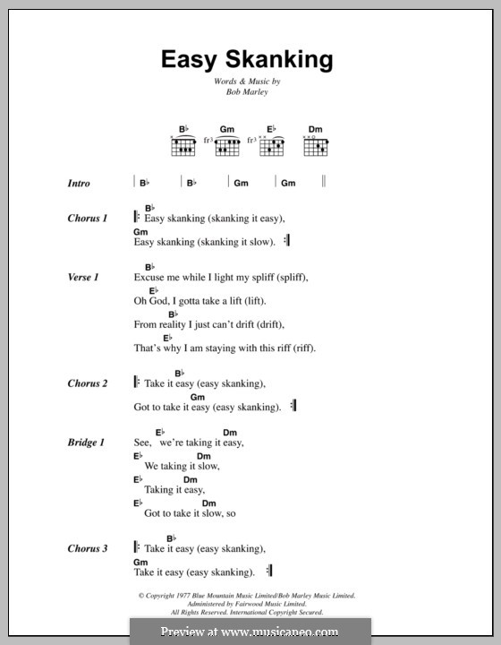 Easy Skanking: Letras e Acordes by Bob Marley