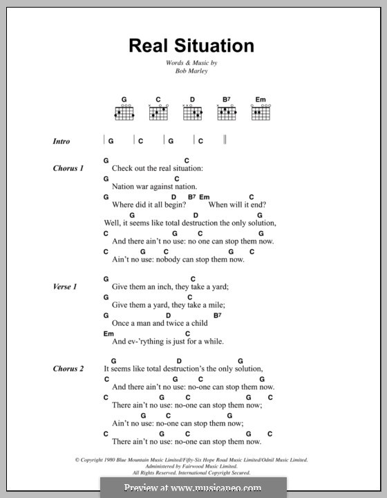 Real Situation: Letras e Acordes by Bob Marley