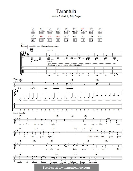 Tarantula (The Smashing Pumpkins): Para guitarra com guia by Billy Corgan