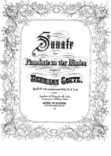 Sonata for Two Pianos, Op.17: Sonata for Two Pianos by Hermann Goetz